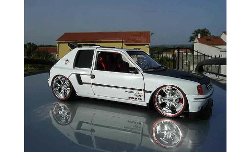 Peugeot 205 Turbo 16 1/18 Solido full white T16 miniature