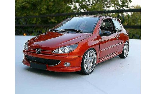 Peugeot 206 RC 1/18 Norev orange tuning miniature