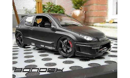 Peugeot 206 RC 1/18 Norev parotech 3 portes noire miniature