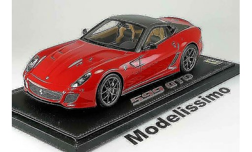 Ferrari 599 GTO 1/18 BBR Models 2008 rouge anthracite miniature