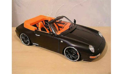 Porsche 911 S 1/18 Burago Cabriolet Carrera noire miniature