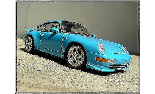 Porsche 911 RS 1/18 Ut Models Carrera bleue miniature