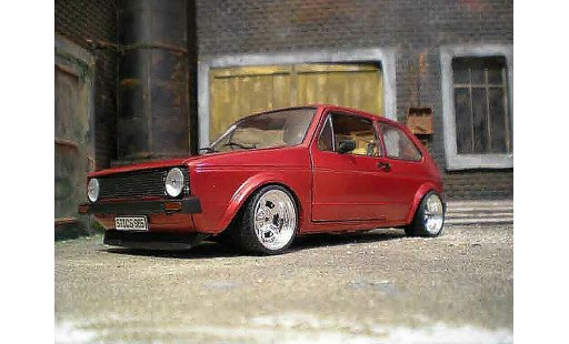 Volkswagen Golf GTI 1/18 Solido jantes bords larges gros deport german look miniature