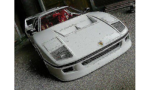 Ferrari F40 LM 1/18 Burago blanche miniature
