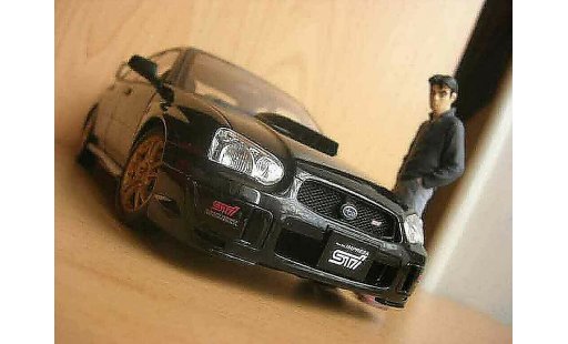 Subaru Impreza WRX 1/18 Autoart STI 2003 noire miniature