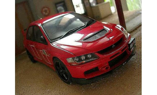 Mitsubishi Lancer Evolution IX 1/18 Autoart rallye art rouge miniature