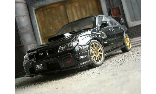 Subaru Impreza WRX 1/18 Autoart STI 2006 noire miniature