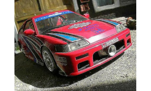 Honda CRX Base 1/18 Hot Wheels drag race rouge miniature