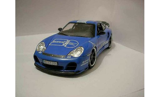 Porsche 911 Turbo 1/18 Hotworks techart bleu miniature