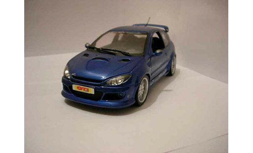 Peugeot 206 RC 1/18 Norev Esquiss Auto bleue miniature