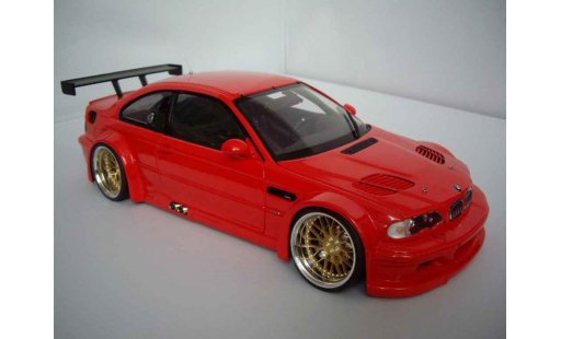 Bmw M3 coupe 1/18 Minichamps GTR E46 rouge jantes bbs 19 pouces miniature