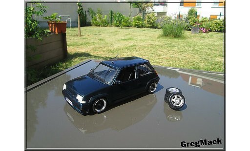 Renault 5 Turbo 1/18 Norev GT vert Abyss jantes BBS miniature