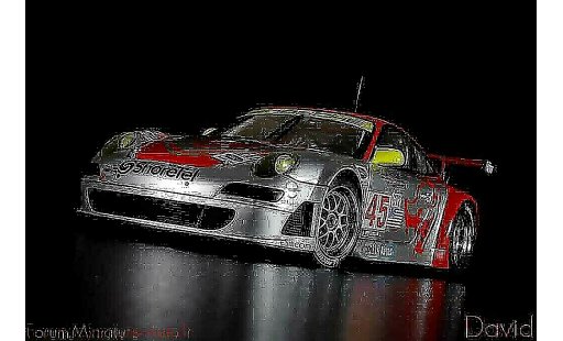 Porsche 911 GT3 RSR 1/18 Autoart 2007 flying lizard #45 alms miniature