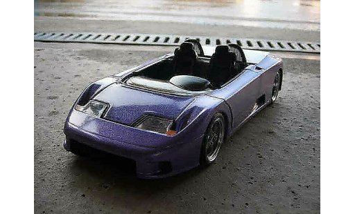 Bugatti EB110 barquette 1/18 Burago bleue miniature