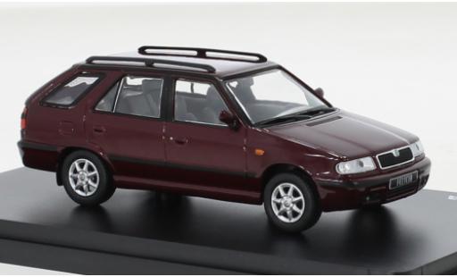 Miniature Skoda Felicia 1/43 Abrex FL Combi metallise rouge 1998 Skoda Felicia 1/43 Abrex FL Combi metallise rouge 1998 miniature