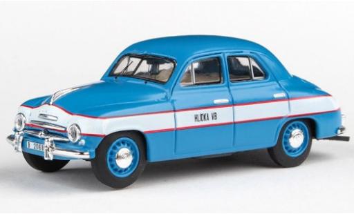 Miniature Skoda 120 1/43 Abrex 1 matt-bleue/Dekor Hlidka VB 1956 police Tschechien Skoda 120 1/43 Abrex 1 matt-bleue/Dekor Hlidka VB 1956 police Tschechien miniature