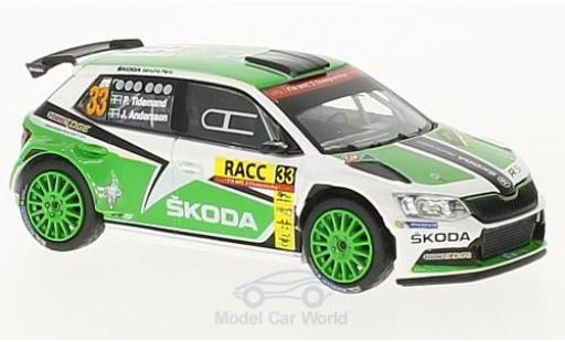 Miniature Skoda Fabia 1/43 Abrex III R5 No.33 Rallye WM Rallye Catalunya 2016 P.Tidemand/J.Andersson Skoda Fabia 1/43 Abrex III R5 No.33 Rallye WM Rallye Catalunya 2016 P.Tidemand/J.Andersson miniature