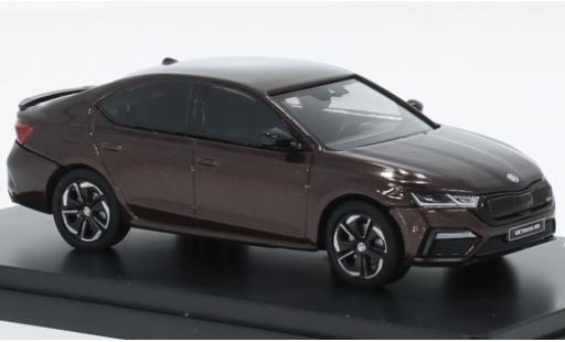 Skoda Octavia 1/43 Abrex IV RS metallise marron 2020 1:43 miniature