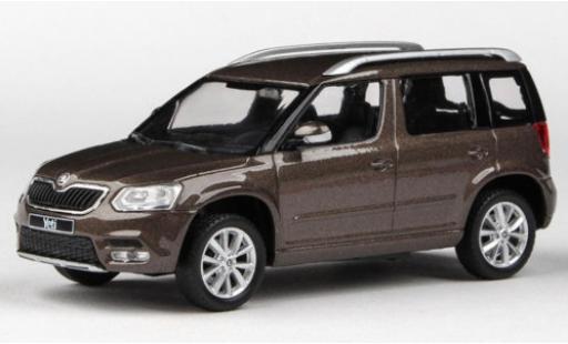 Skoda Yeti 1/43 Abrex FL metallise marron 2013 miniature