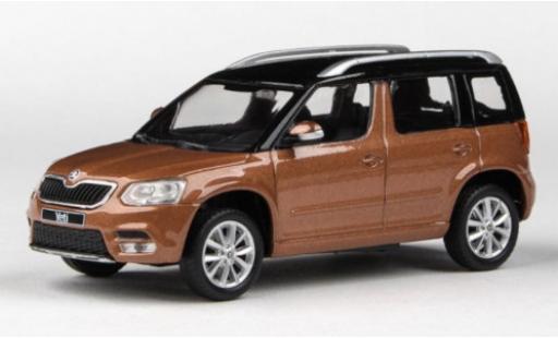 Skoda Yeti 1/43 Abrex FL metallise marron/noire 2013 miniature