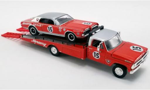 Miniature Ford F-350 1/64 ACME Ramp Truck Mercury 1970 mit 1967 Mercury Trans Am Cougar und Auffahrrampen No.15 Parnelli Jones Team Cougar Ford F-350 1/64 ACME Ramp Truck Mercury 1970 mit 1967 Mercury Trans Am Cougar und Auffahrrampen No.15 Parnelli Jones Team Cougar miniature