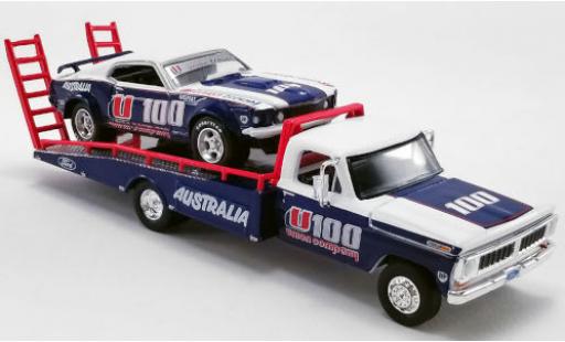 Miniature Ford F-350 1/64 ACME Ramp Truck Union Company U100 1970 mit 1969 Trans Am Mustang und Auffahrrampen Alan Moffat Racing Ford F-350 1/64 ACME Ramp Truck Union Company U100 1970 mit 1969 Trans Am Mustang und Auffahrrampen Alan Moffat Racing miniature