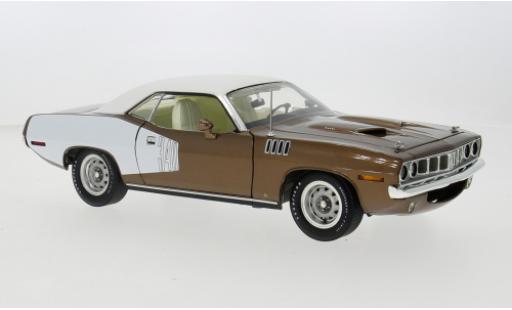 Miniature Plymouth Cuda 1/18 ACME bronze/blanche 1971 1:18 Plymouth Cuda 1/18 ACME bronze/blanche 1971 1:18 miniature