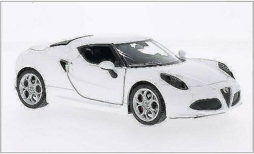 Alfa Romeo 4C coupe 1/24 Welly blanche 2014 miniature