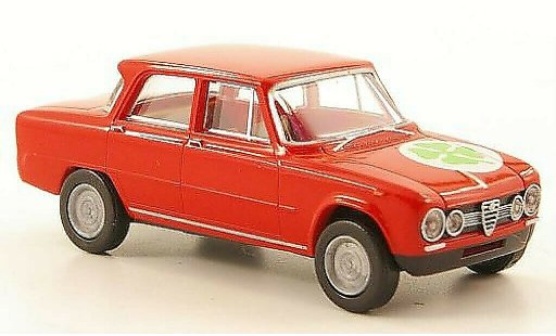 Alfa Romeo Giulia 1600 1/87 Brekina Quadrifoglio rouge avec Kleeblatt miniature