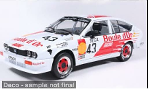 Alfa Romeo GT 1/18 Solido V 6 24h Spa 1985 #43 B.De Dryver/F-X.Boucher 1:18 miniature