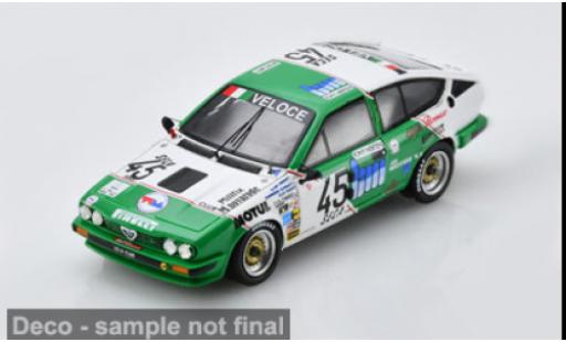 Alfa Romeo GT 1/43 Spark V 6 verte/blanche 24h Spa 1985 #45 D. Schwartz/A. Thibaut 1:43 miniature