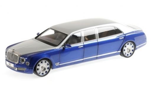 Miniature Bentley Mulsanne 1/18 Almost Real Grand Limousine by Mulliner grise/metallise bleue 2017 Bentley Mulsanne 1/18 Almost Real Grand Limousine by Mulliner grise/metallise bleue 2017 miniature