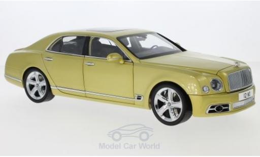 Miniature Bentley Mulsanne 1/18 Almost Real Speed gold 2017 Bentley Mulsanne 1/18 Almost Real Speed gold 2017 miniature