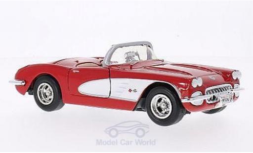 Miniature Chevrolet Corvette C1 1/24 Motormax (C1) rouge/blanche 1959 Chevrolet Corvette C1 1/24 Motormax (C1) rouge/blanche 1959 miniature