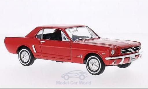 Miniature Ford Mustang 1/24 Welly Coupe rouge 1964 Ford Mustang 1/24 Welly Coupe rouge 1964 miniature
