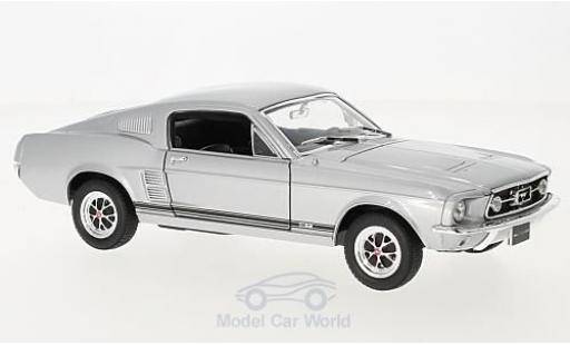 Miniature Ford Mustang GT 1/24 Welly GT grise 1967 Ford Mustang GT 1/24 Welly GT grise 1967 miniature