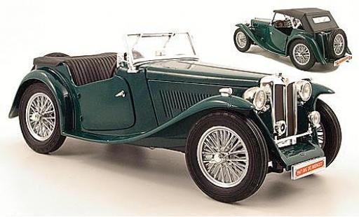 Miniature MG TC 1/18 Yat Ming Midget verte RHD 1947 Verdeck couché avec MG TC 1/18 Yat Ming Midget verte RHD 1947 Verdeck couché avec miniature
