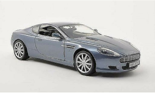 Aston Martin DB9 coupe 1/18 Motormax grise-bleu 2006 miniature
