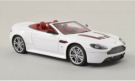 Aston Martin V12 Vantage roadster 1/43 Spark Vantage blanche LHD 2012 miniature