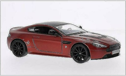 Aston Martin V12 Vantage s 1/24 Motormax Vantage metallise rouge/noire miniature