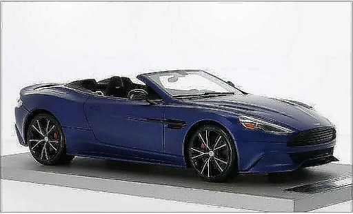 Aston Martin Vanquish volante 1/18 Tecnomodel mat-bleu miniature