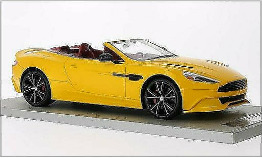 Aston Martin Vanquish volante 1/18 Tecnomodel mat-jaune 2014 miniature
