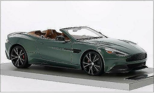 Aston Martin Vanquish volante 1/18 Tecnomodel metallise verte/carbon miniature