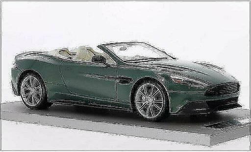 Aston Martin Vanquish volante 1/18 Tecnomodel metallise verte miniature