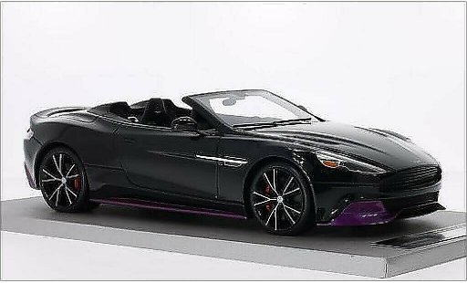 Aston Martin Vanquish volante 1/18 Tecnomodel noire/rouge miniature
