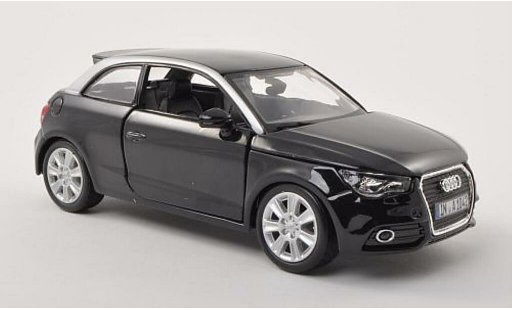 Audi A1 citadine 1/24 Burago noire/grise miniature
