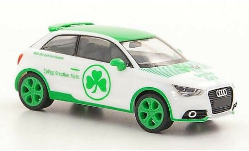 Audi A1 citadine 1/87 Herpa SpVgg Greuther Furth blanche/verte miniature