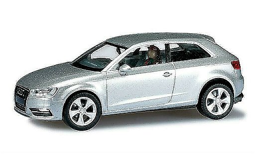 Audi A3 berline 1/87 Herpa (8V) grise DioramaReady miniature