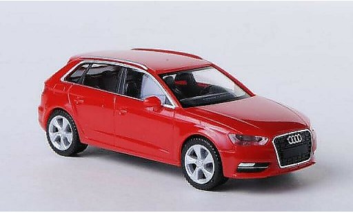 Audi A3 sportback 1/87 Herpa rouge miniature