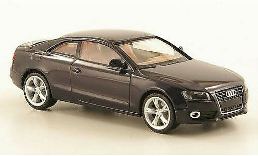 Audi A5 coupe 1/87 Herpa noire marrones Interieur miniature